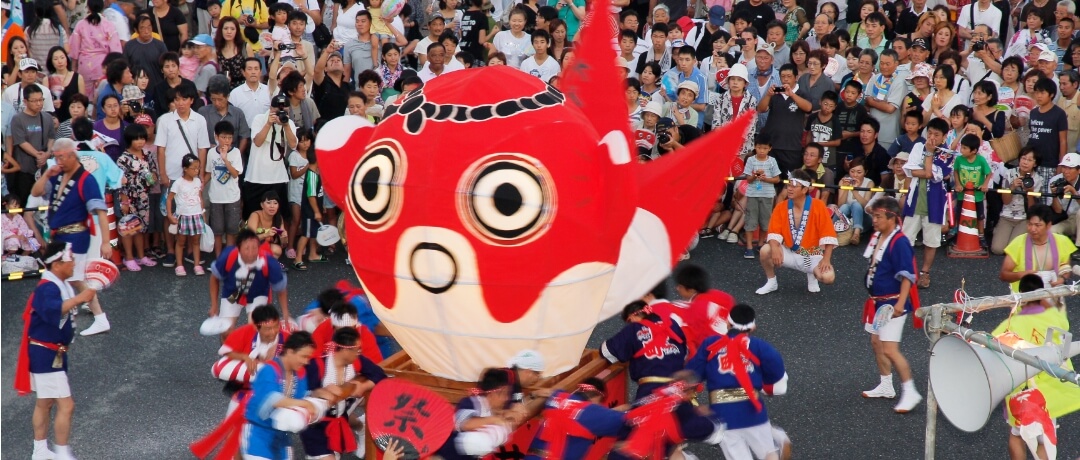 柳井金魚ちょうちん祭りの様子